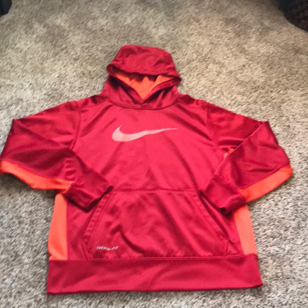 Boys Nike Red/orange hoodie, size L
